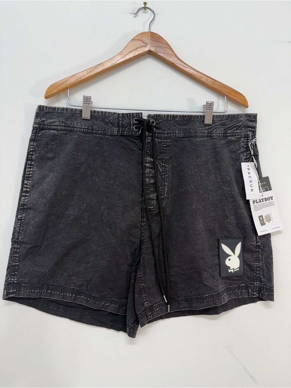 Pacsun Playboy Women’s Black Drawstring swim 
 Shorts XXL